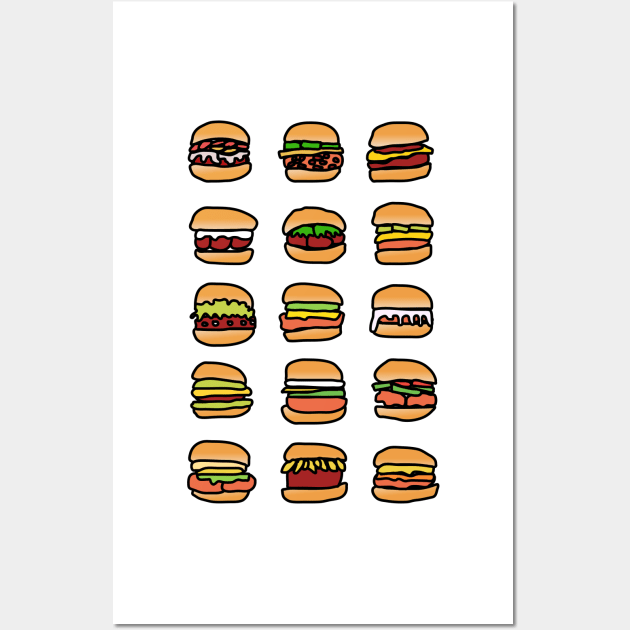 Hamburgers Wall Art by Playful Creatives